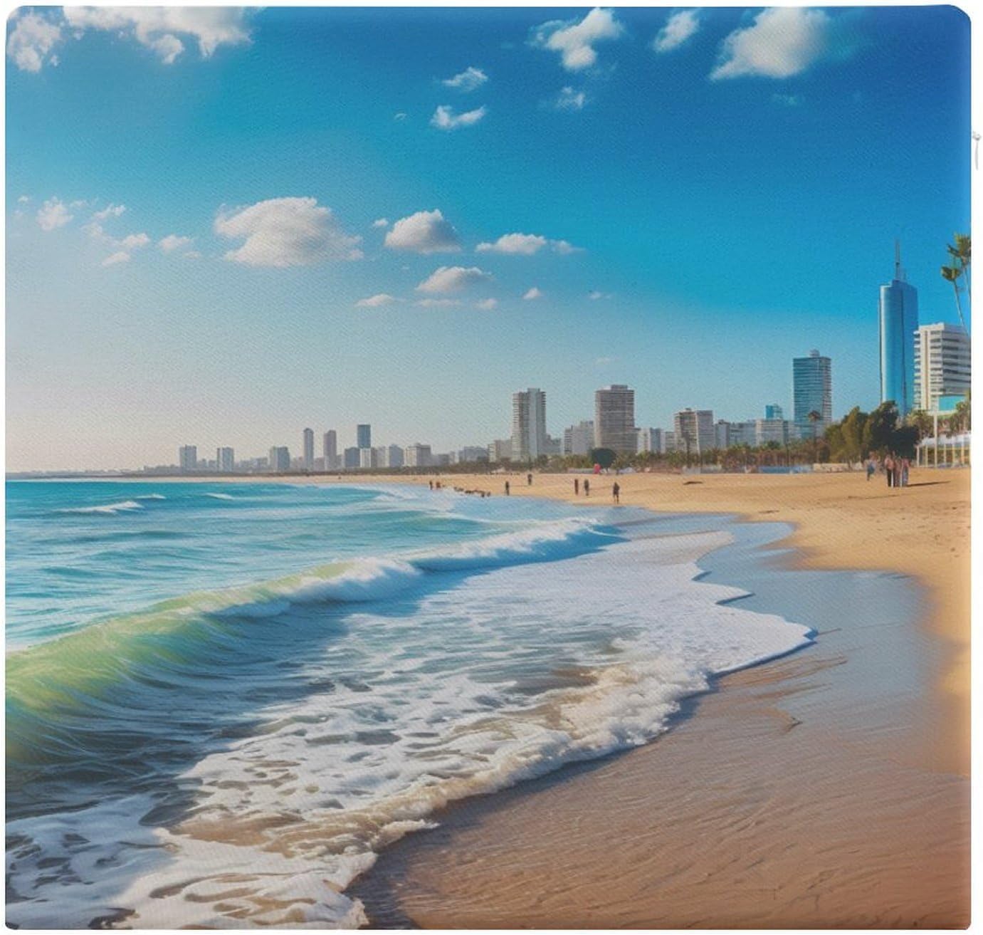 Tel Aviv Israel Floor Pillow Meditation Yoga Cushion Square Chair Cushion Pillows Seating for Adults