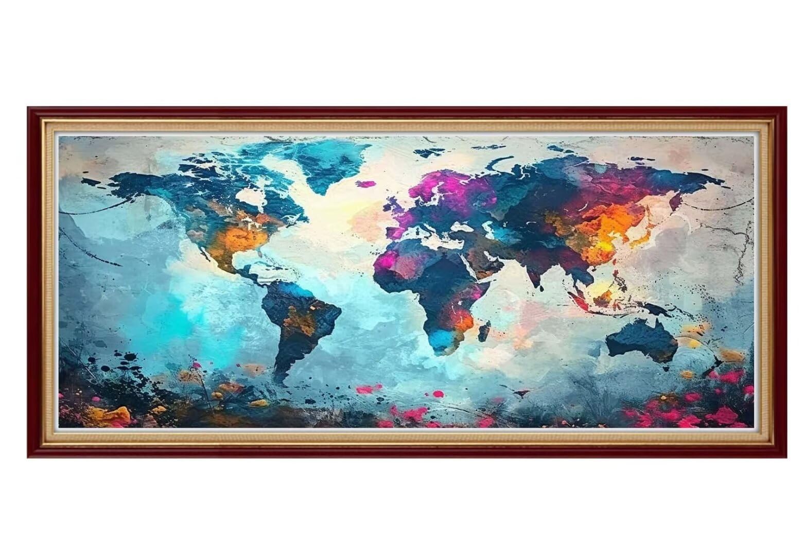 Diamentowe malowanie mapą świata zestawy artystyczne z diamentami dorośli/dzieci, duży obraz diamentowy 99 x 259 cm pełne akcesoria artystyczne z diamentami, sztuka i rzemiosło, kryształowy zestaw do