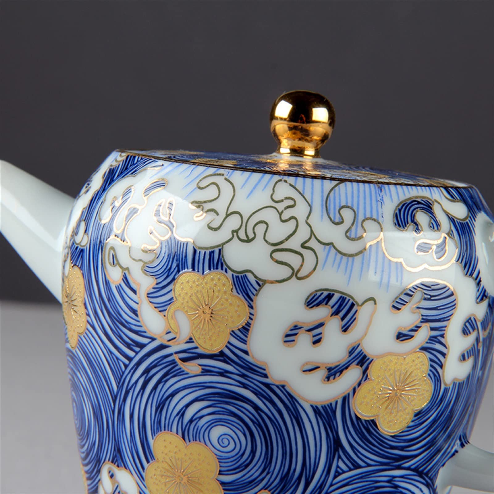 Filtro de té 22 0 ml Juego de té de tetera de porcelana pequeña creador de té doméstico de té de tetera azul y blanca juego de té exquisito Para uso doméstico