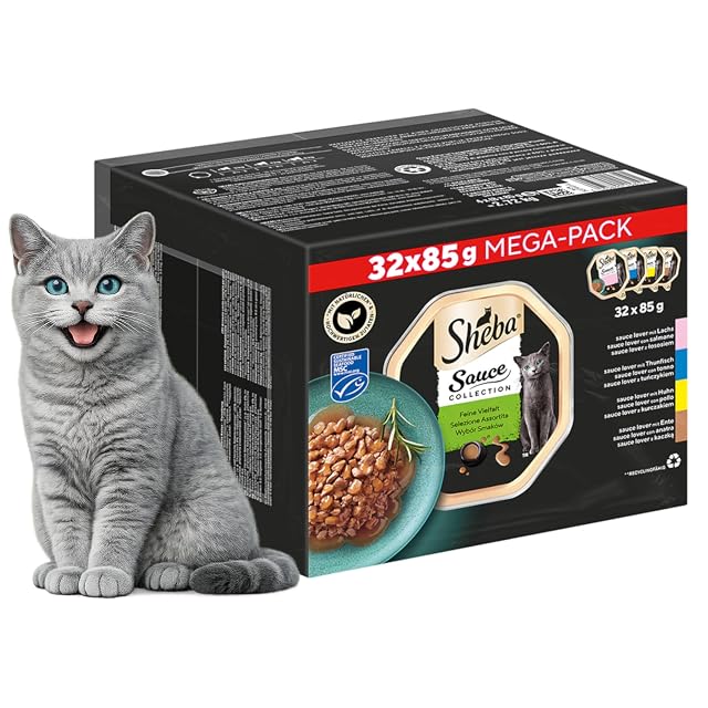 Sheba Sauce Collection - Comida húmeda para Gatos (MSC, 32 x 85 g)