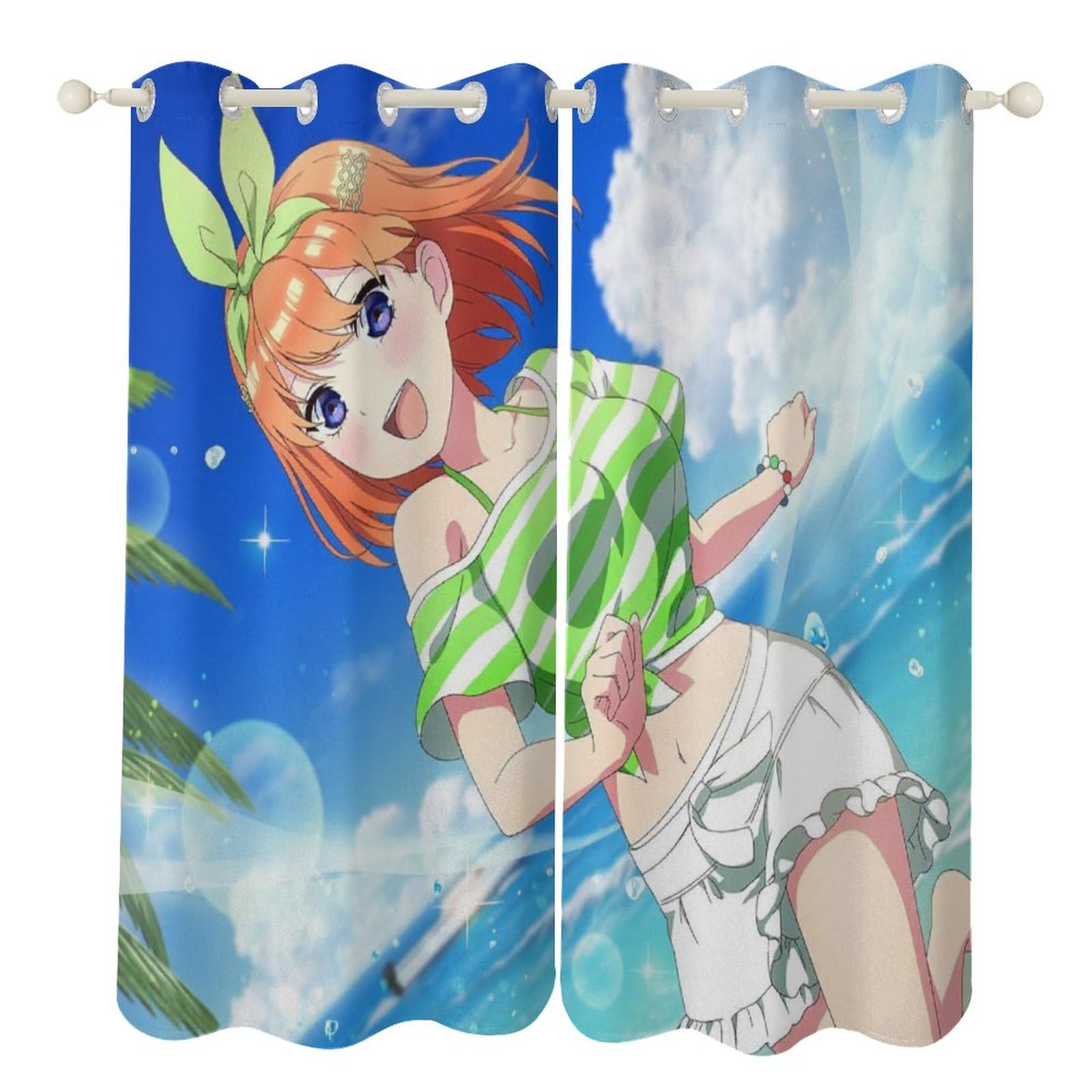 Amazon｜五等分の花嫁 中野四葉 カーテン 遮光 可愛い 遮光