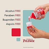 Vista 4 de Tylenol - Suspensión oral líquida para niños, medicina con acetaminofeno, alivia el dolor y reduce la fiebre, sin aspirina, ibuprofeno y alcohol