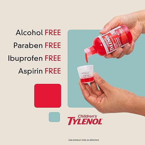Miniatura 4 de Tylenol - Suspensión oral líquida para niños, medicina con acetaminofeno, alivia el dolor y reduce la fiebre, sin aspirina, ibuprofeno y alcohol,