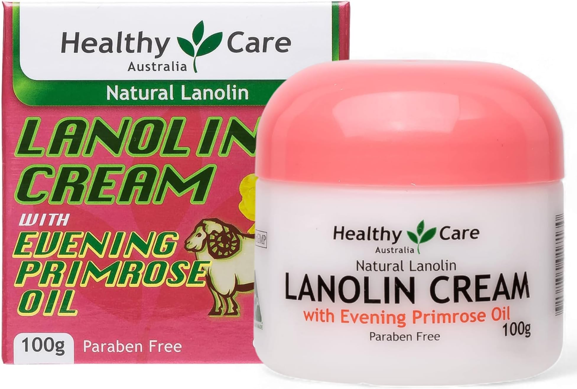 Healthy Care Lanolin Cream with Evening Primrose Oil 100g made in Australia
