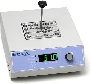 Benchmark Scientific BSH1001 Single Position Digital Dry Bath Incubator, 20 Width x 8 Height x 23 Depth cm, 115VAC, +5 to 150 Degree C