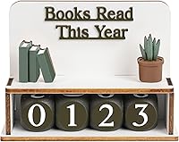 DINIZON Books Read This Year Counter - Personalized Book Tracker Decor for Readers, Book Lovers, Valentine's Gifts & Bookclub Stocking Stuffers