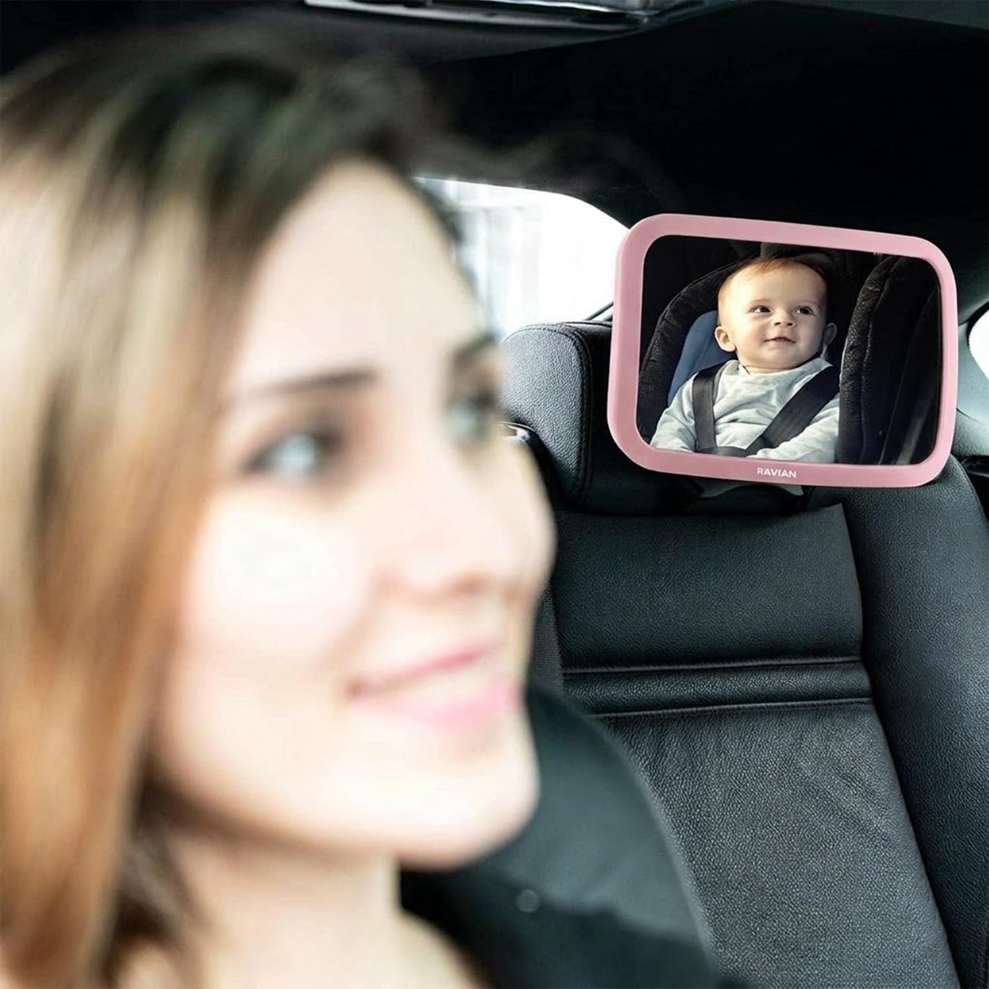 Rétroviseur voiture bébé siège arrière, accessoire sécurité essentiel, vue arrière claire, incassable et réglable, utilisation dos à la route, adapté nourrissons, enfants et animaux - 2