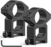 Vista 1 de CVLIFE Anillos de alcance de 1 pulgada - Montaje de alcance para rieles de cola de milano y Picatinny - 2 piezas