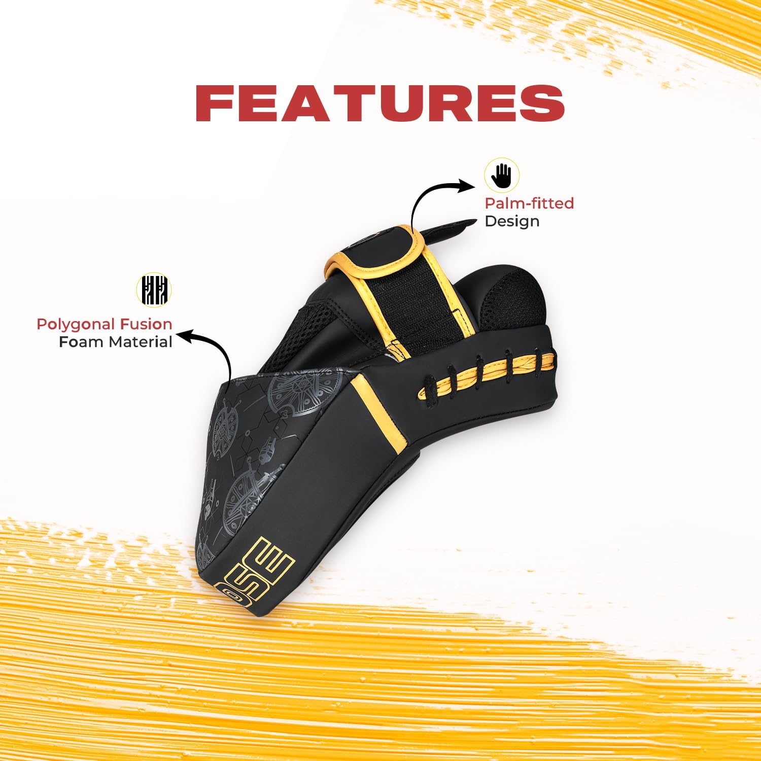 Armour Boxing Pads Round Curved Focus Boxing Punching Mitts Sparring Pads | Boxing Strike Pads for Hook & Jab Martial Arts Muay Thai Reflex Training Adjustable Hook Loop Strap & Air Mesh Fabric