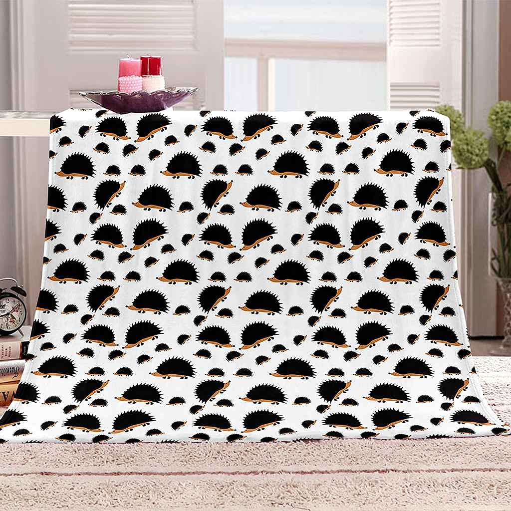 Couverture polaire hérisson en flanelle 150x200cm douce