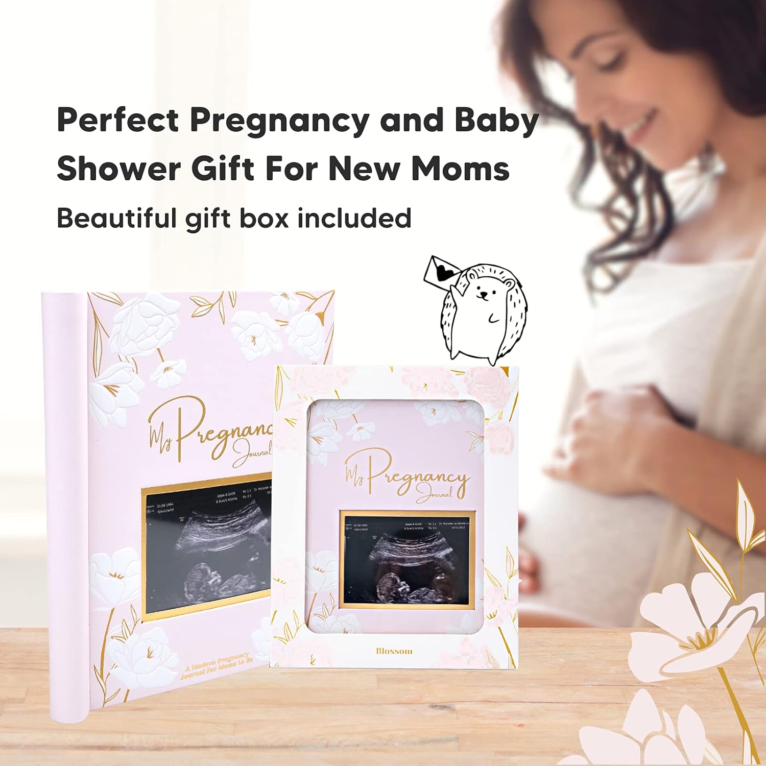 Pregnancy Journal, Pregnancy Announcements - 80 Pages Hard Cover Pregnancy Book For Mom To Be Gift - Pregnancy Gifts For New Moms - First Time Expecting Mom Gift - All Family Types (Blossom) : Baby