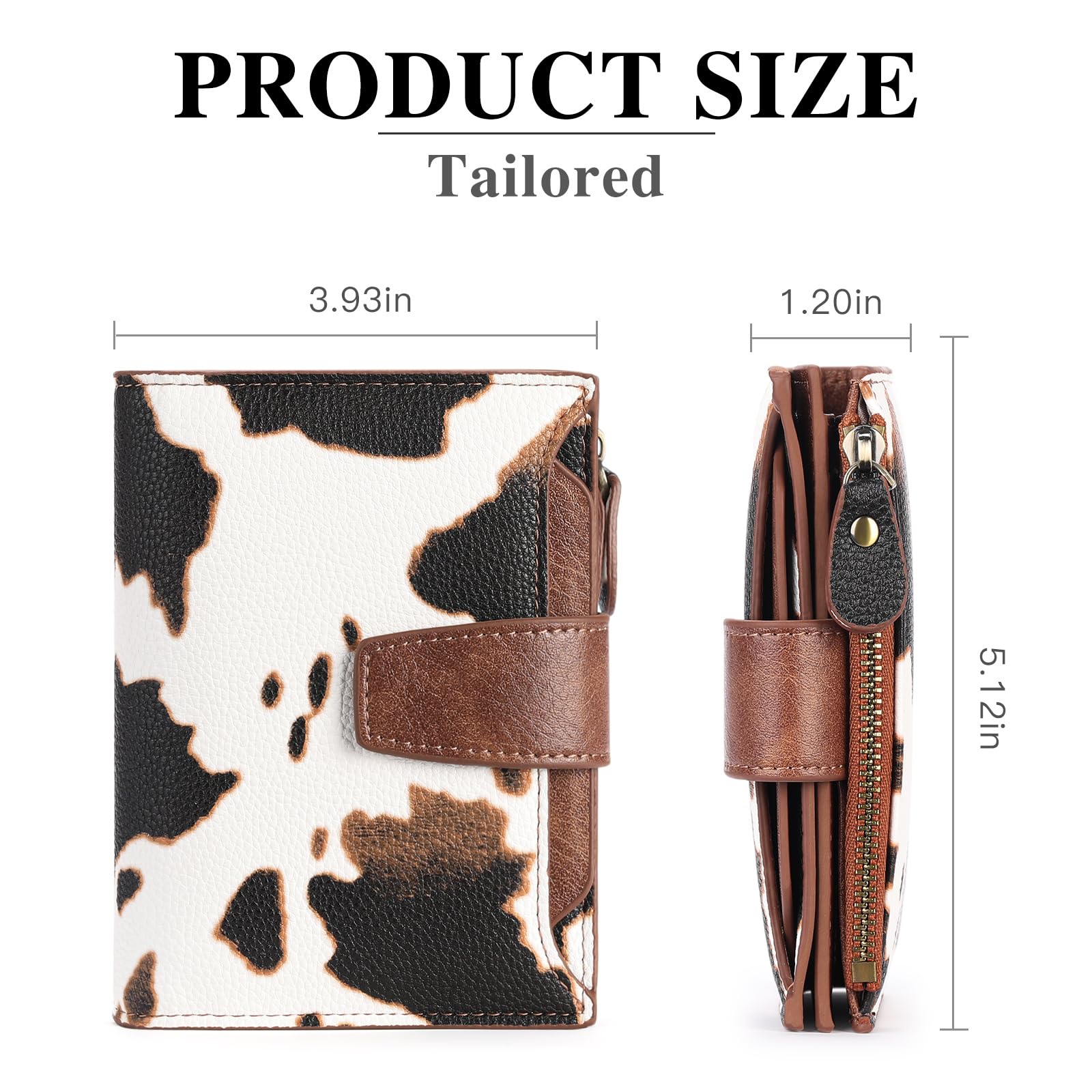 SENDEFN Portafoglio Donna in Pelle Vera Piccolo Portamonete Cute con Cerniera 14 Carte con Tanti Scomparti