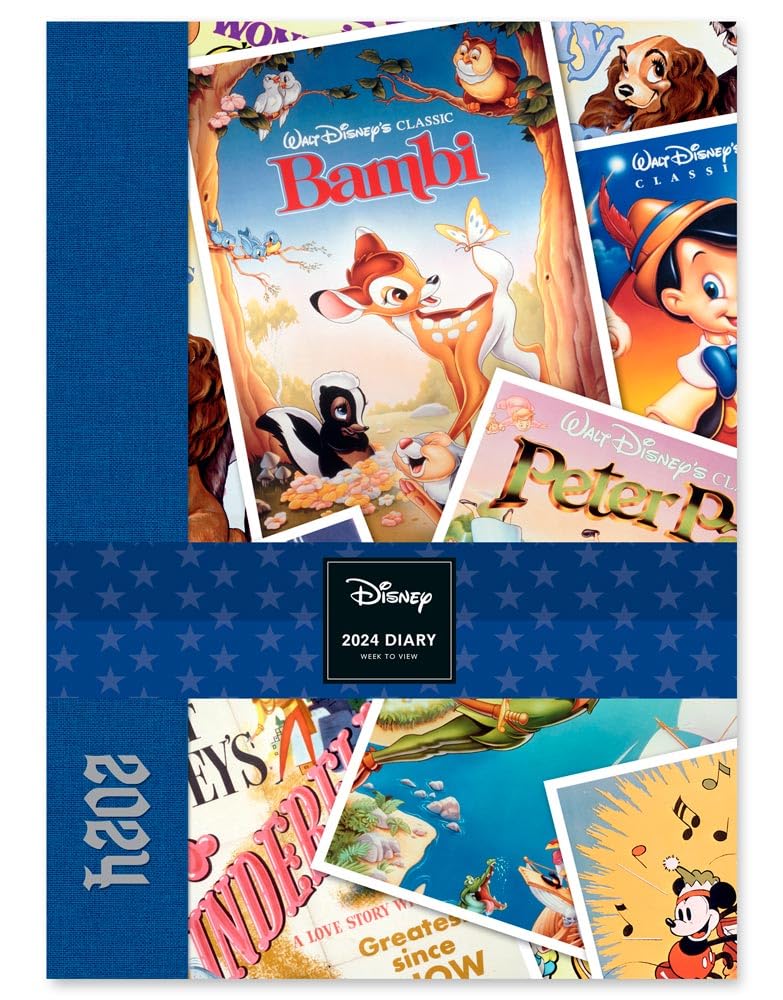 Disney Vintage Posters 2024 Diary, Week To View A5 Size Diary, Official