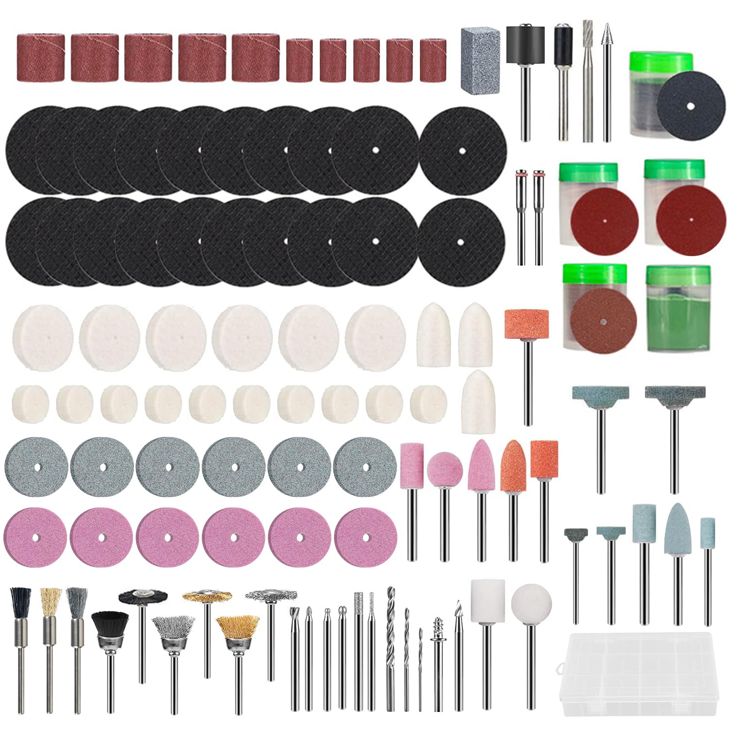 230 Pezzi Accessori per Utensile Rotante Multifunzione per Taglio Incisione Levigatura Lucidatura Perforazione