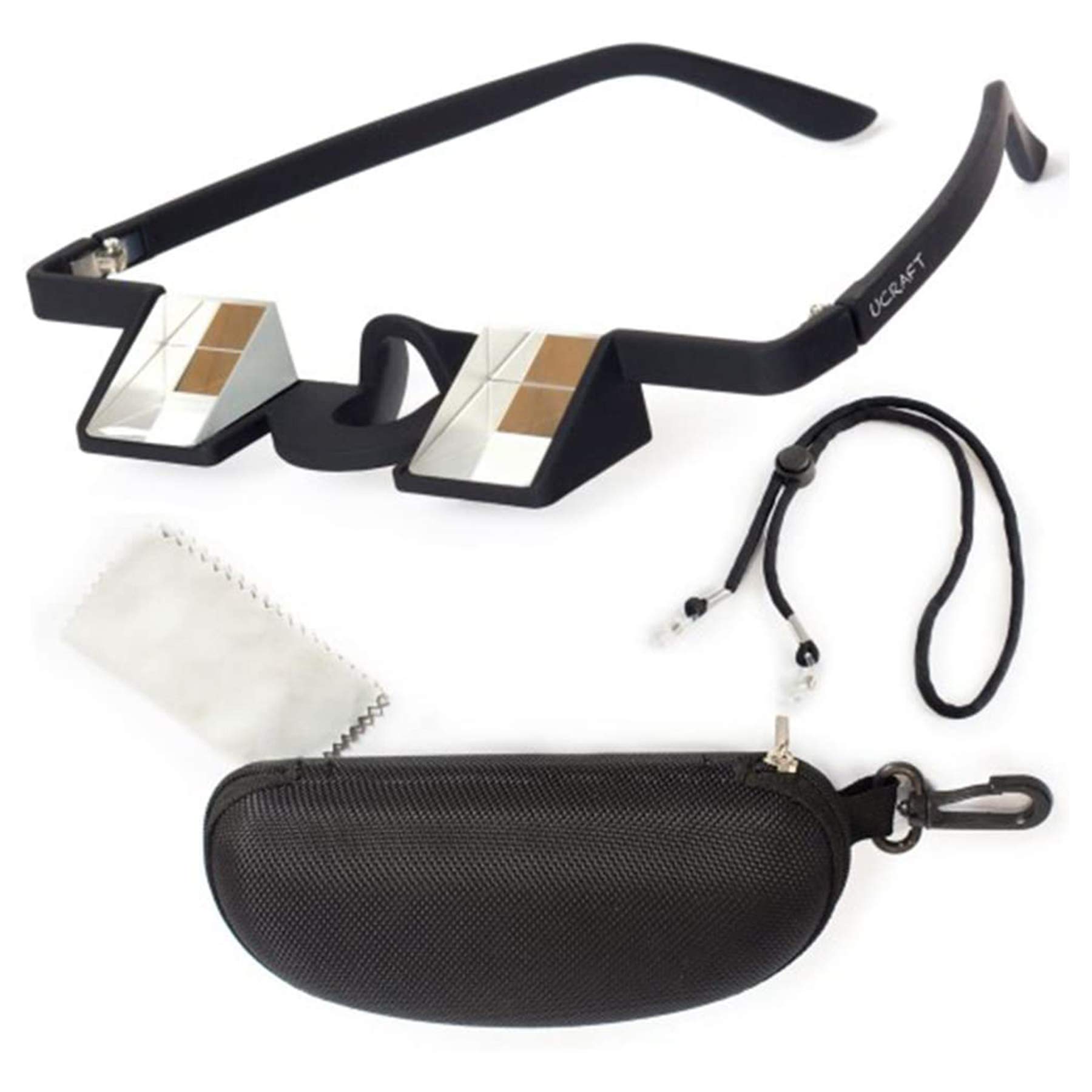 UcraftClimbing Belay Glasses. 1.34Oz/38g Prismatic Googles. Strong ABS Plastic, High Transparency 90° Prisms.