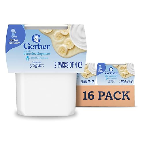 Miniatura 10 de Gerber Comida para bebés, aperitivo de mezclas de yogur, plátano de fresa, rastreador, 8 meses o más, aperitivos para bebés, yogur para bebés, sin