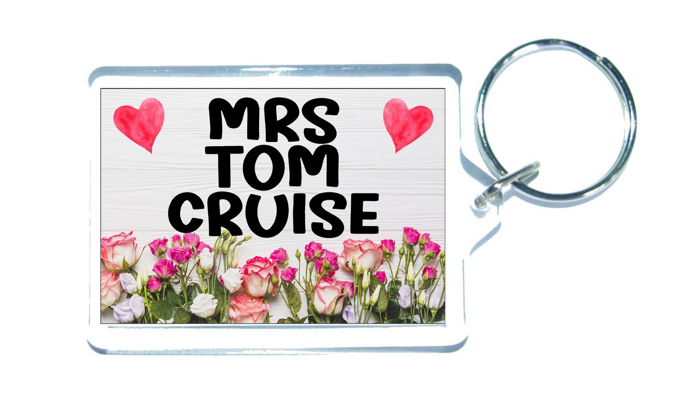 Decalarama Clear Mrs Tom Cruise Keyring Gift – Fun Cute Novelty Movie Star Fan Present