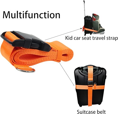 Miniatura 4 de Correa de viaje para asiento de automóvil Correa de equipaje para asiento de automóvil para aeropuerto convierte fácilmente el asiento de automóvil