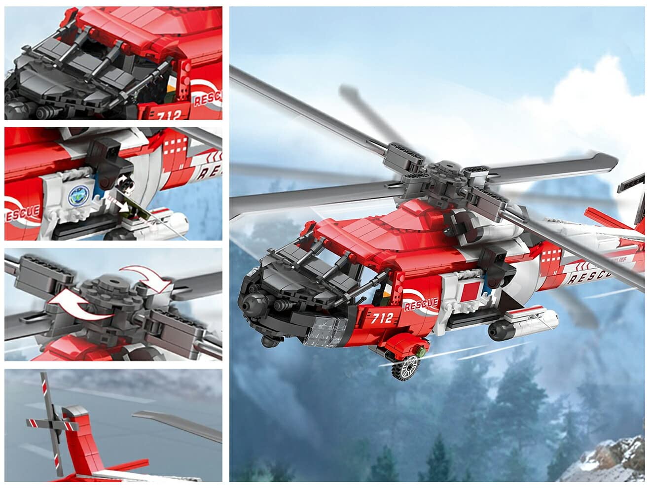 Amazon | AFM HH-60J ジェイホーク 救難ヘリコプター 1137Blocks