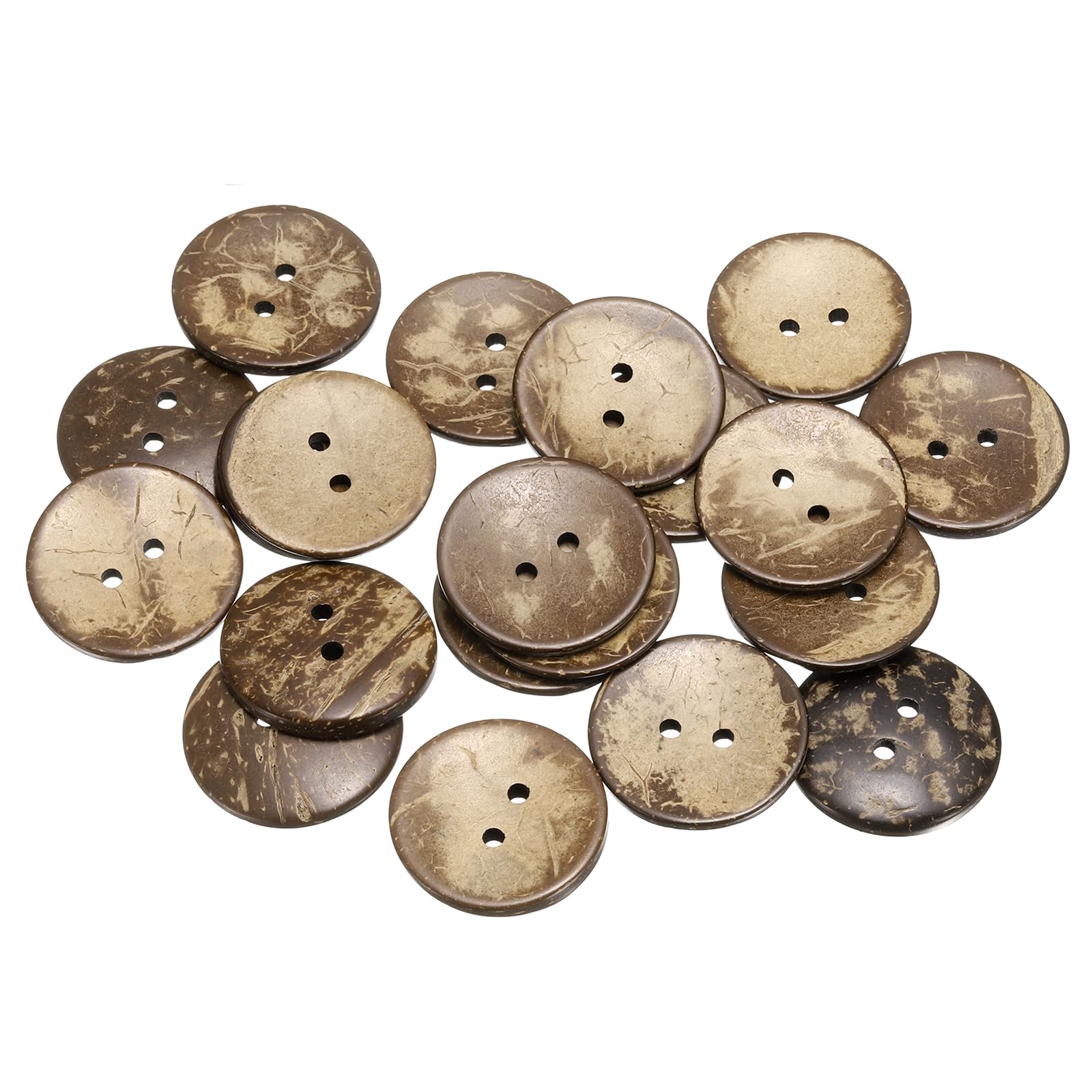 Boutons en coco de 38 mm HARFINGTON en écorce naturelle pour couture artisanale