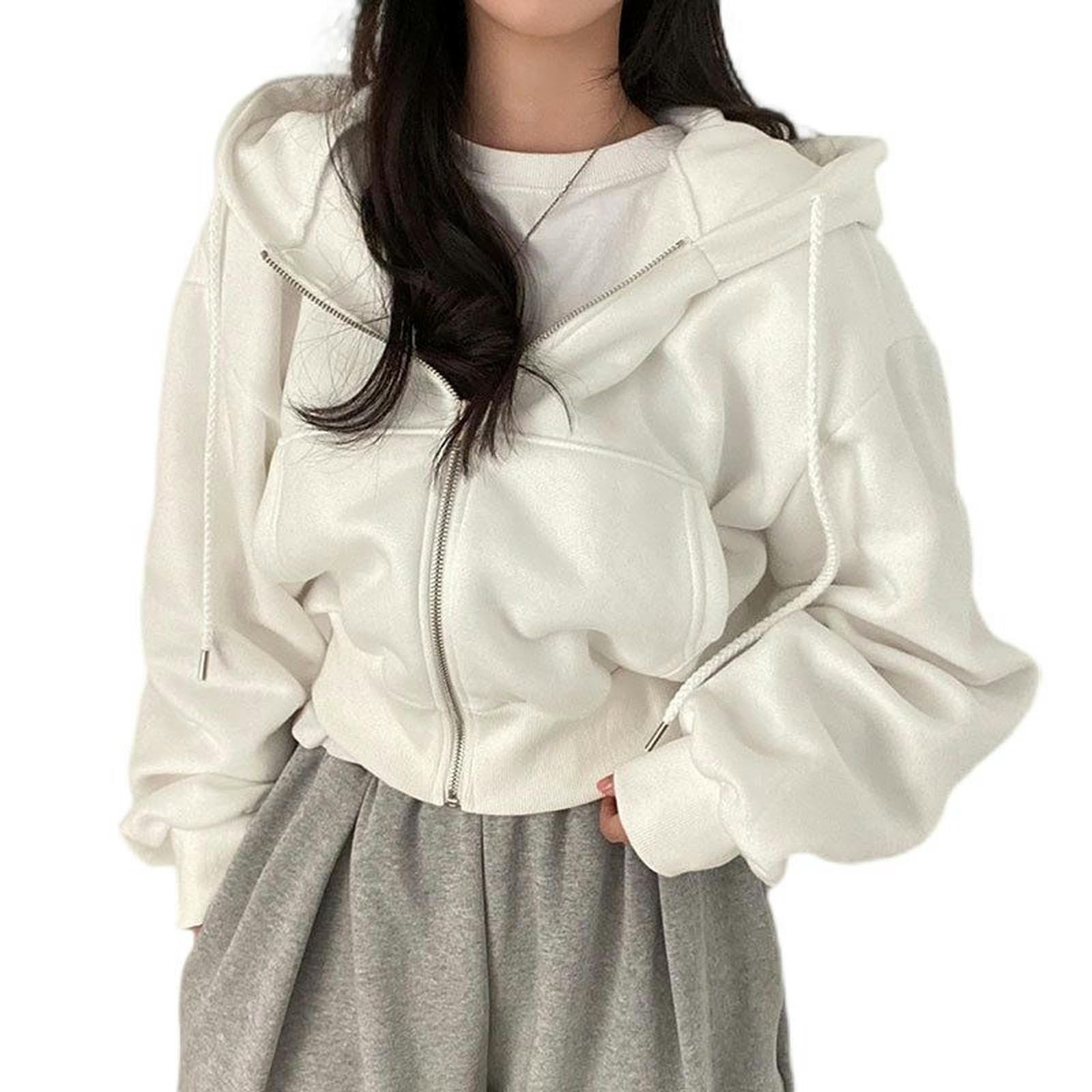 Cardigan à capuche pour vos sorties décontractées de printemps veste blanche