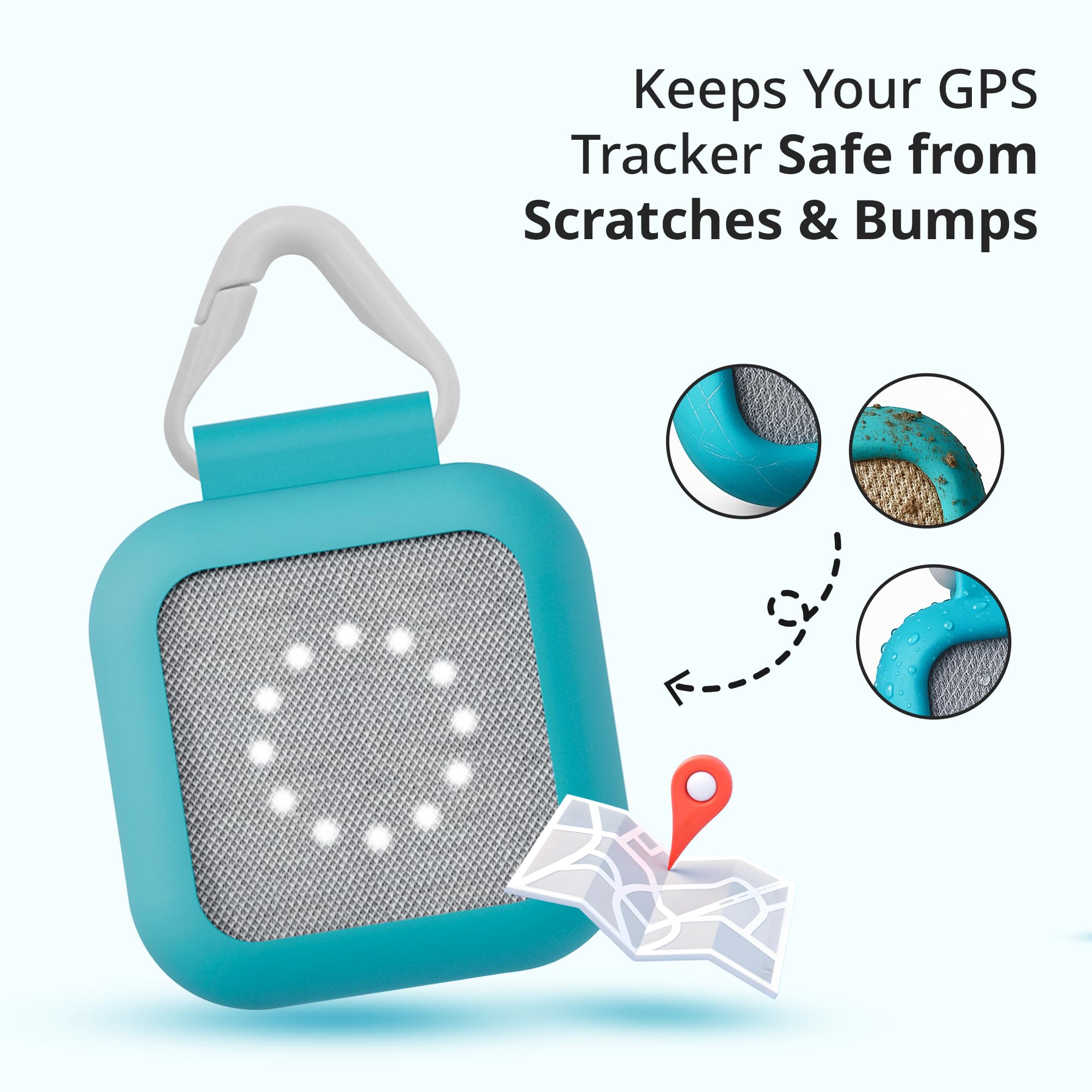 BoT Talk GPS Tracker Silicone Cover - Strong and Durable, Compatible with BoT Talk AI-Powered Tracker, Real-Time Tracking & Alerts, Kids Tracking Device, Designed in Japan (Mint)