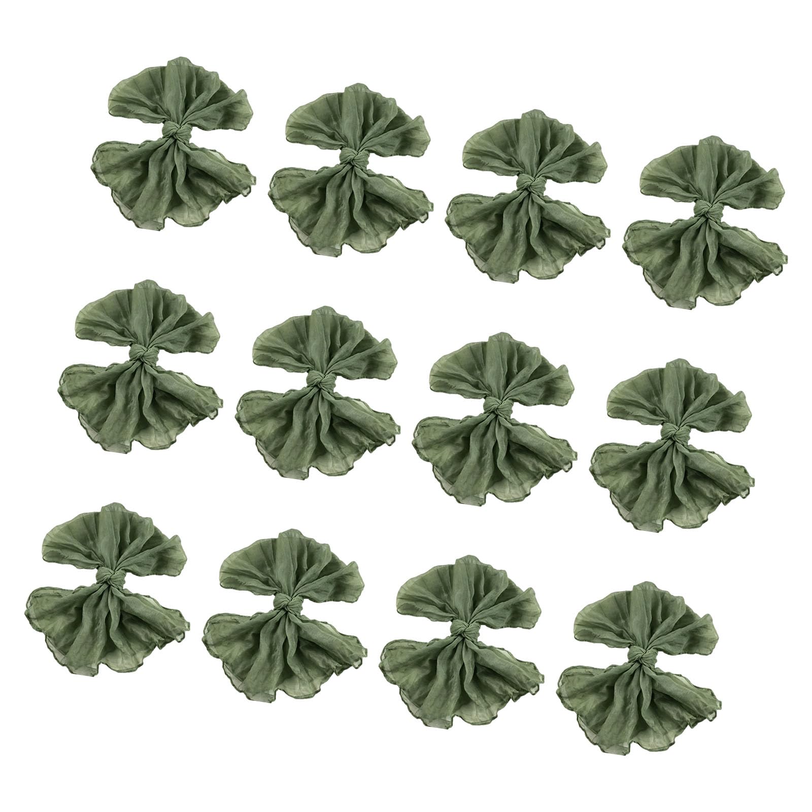 12PCS Artistic Bohemians Napkins Craft of Chiffons Gauze Polyester Fiber Great for Gifts and Decoration Stylish Dining Accessories