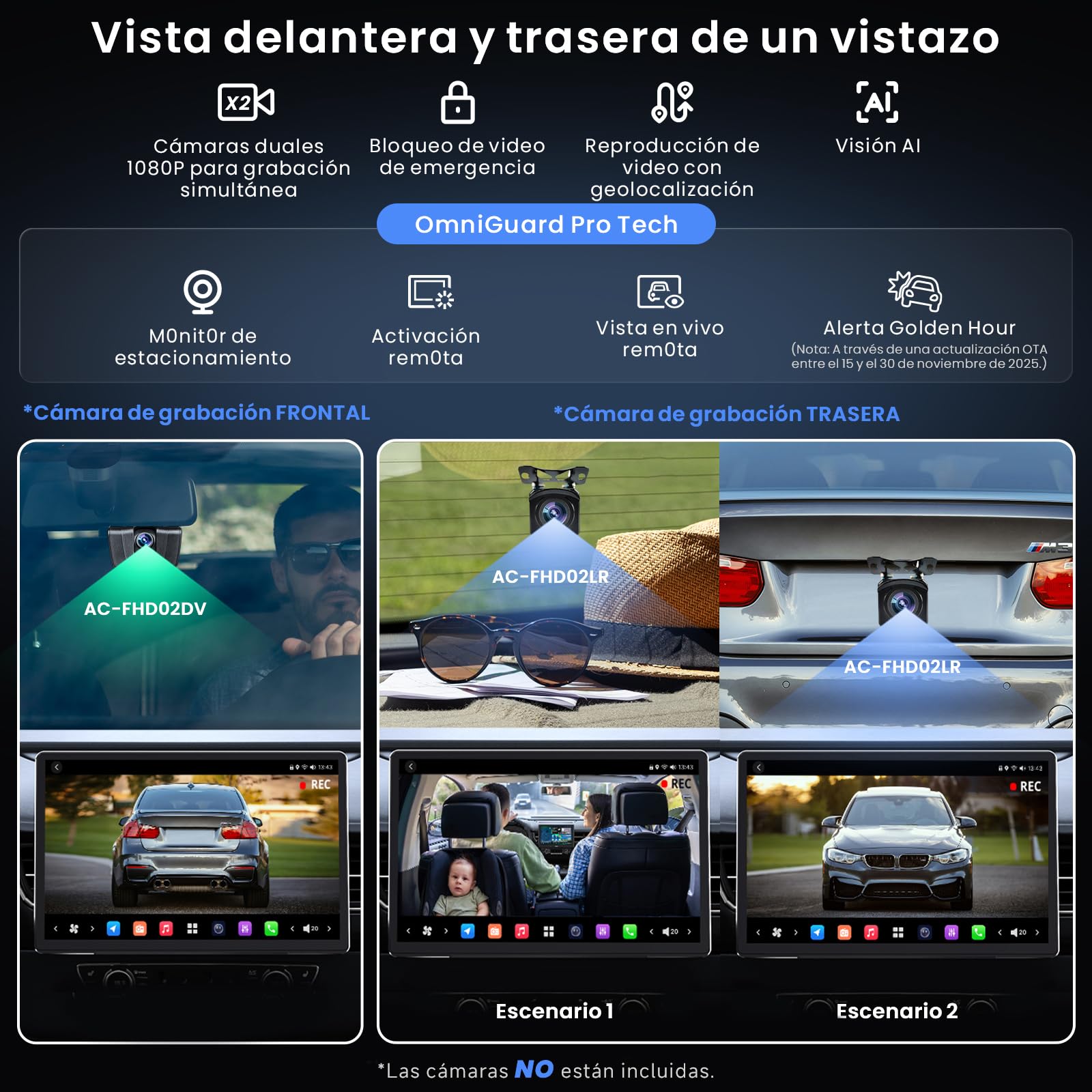 [14,1" QLED] ATOTOZONE Radio Android AI 1 y 2 DIN, Pantalla Flexview, Agente de IA, Alerta Golden Hour, 8G+128G, Sonido 7.1.2 CH, 4G LTE,RCA 4V, CarPlay y Android Auto inalámbricos, HDMI IN, X10G141E