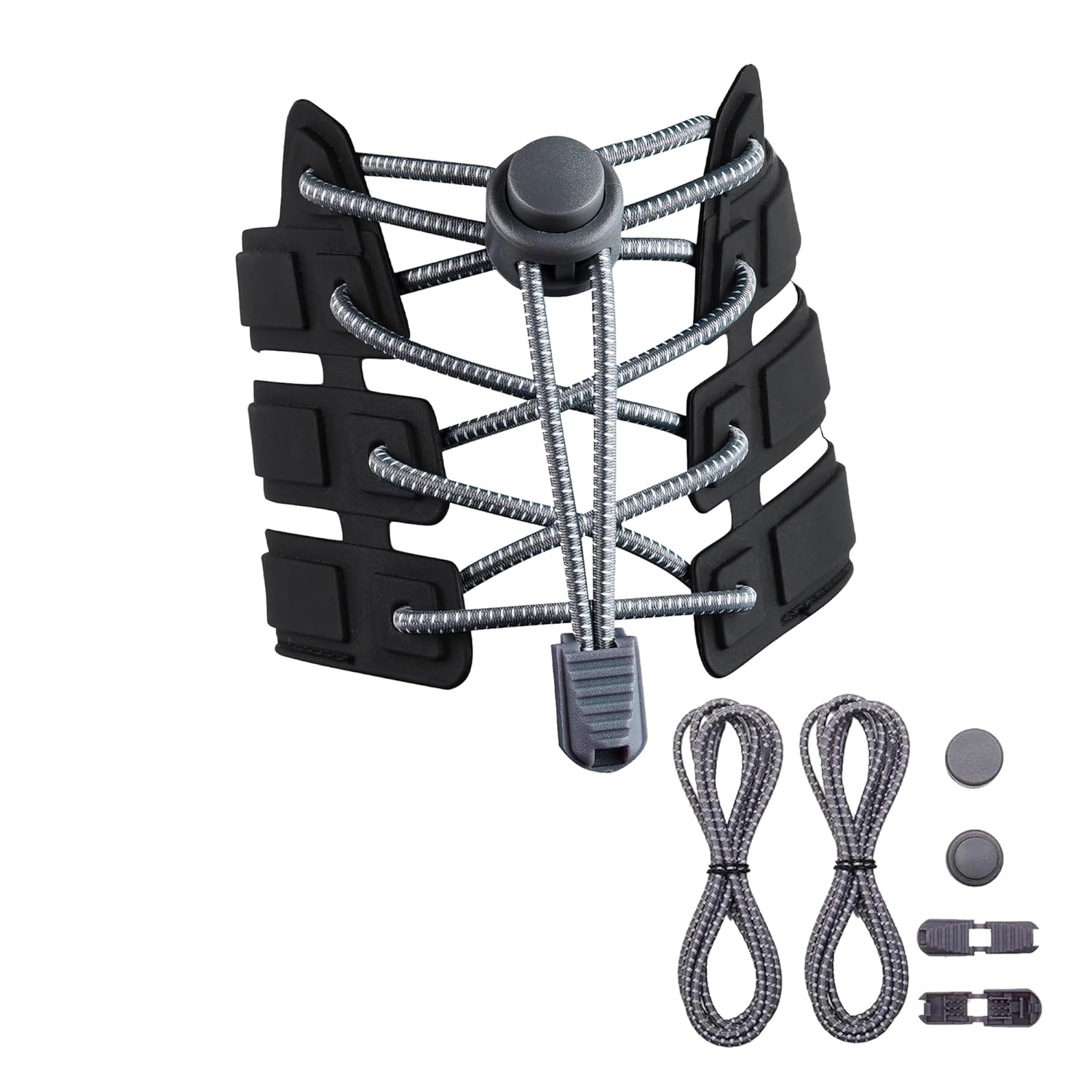 No Tie Shoelaces for Adults & Kids | Elastic Silicone Lock Shoe Laces for Sneakers, Sports, Hiking Boots, Board & Casual Shoes | Stretch Fit, Water-Resistant One Size Fits All