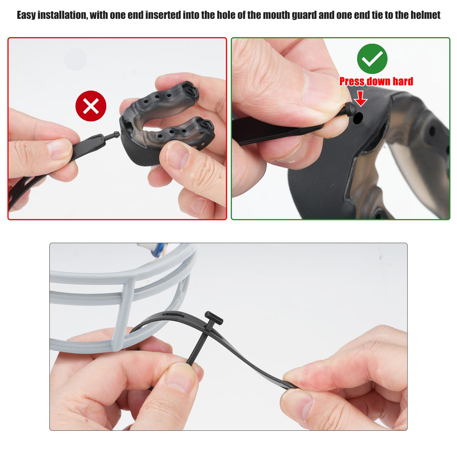 Snapklik.com : LUAAT 3 Pack Tether For Mouth Guard Only,Universal Mouth  Guard Replacement Strap For Football, Boxing, Taekwondo, Hockey,  Basketball, Lacrosse, Rugby Matches Helmet