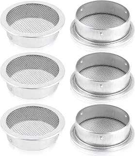 2 Inch,Round Open Screen Vent,Mill Finish, Pack of 6