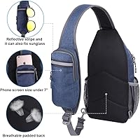 Vista 83 de Waterfly - Mochila cruzada tipo bandolera para viajes y caminatas, bolsa de pecho, Gris, talla única