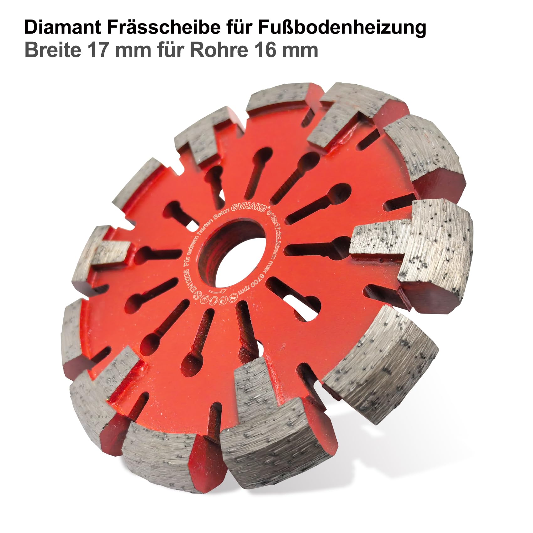 Diamentowa tarcza frezarska 130 mm, 17 mm, czyszczacz podłóg z ogrzewaniem podłogowym, bardzo twardy dla jastrzebi i betonu, usuwacz kwiatów, tarcza odśnieżająca