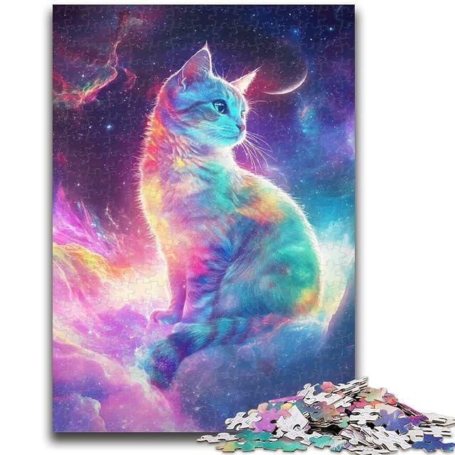 Foto 4 de 6 de Rompecabezas holográfico de Gato cósmico para Adultos 1000 Piezas Juego de Memoria componentes Resistentes…