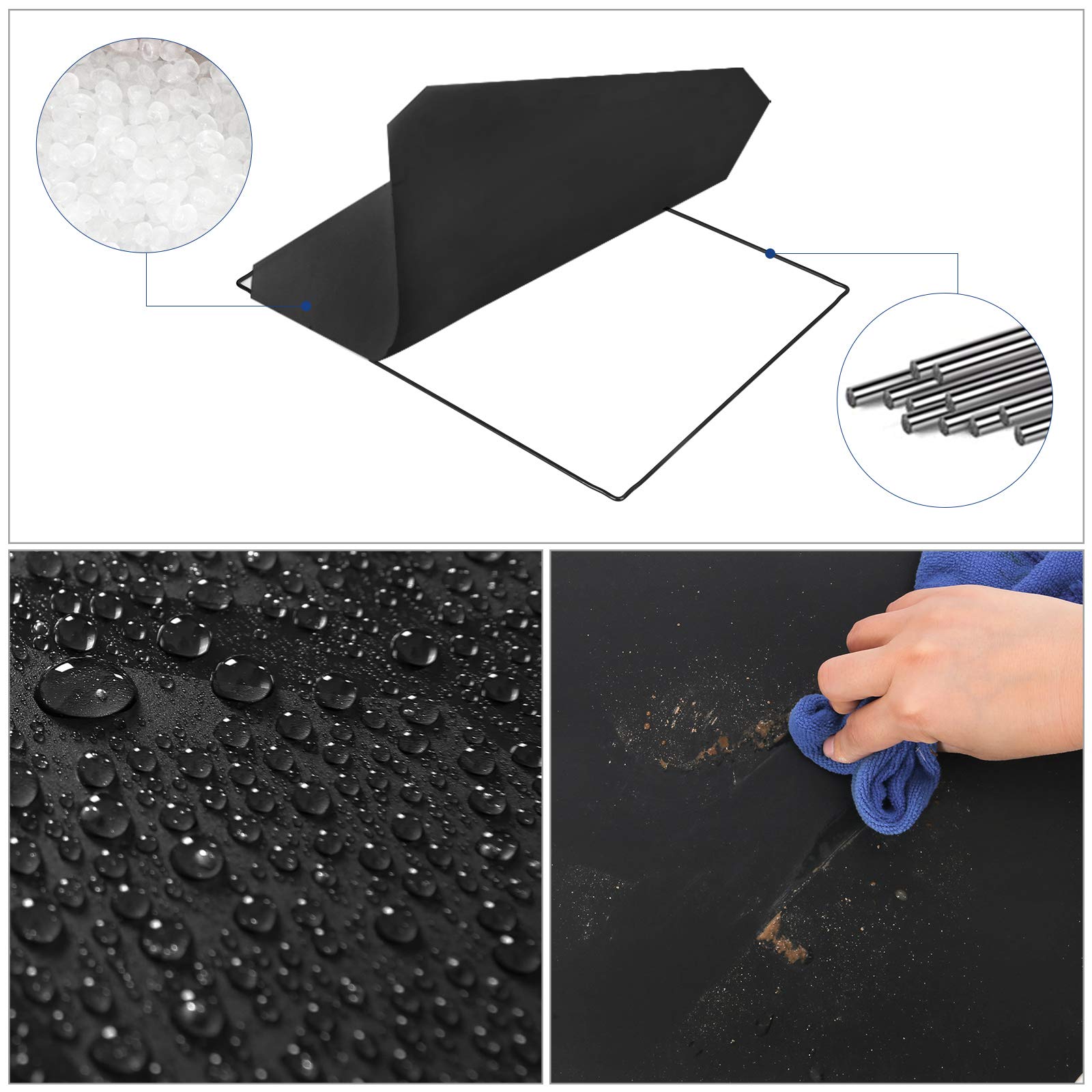 SONGMICS LPC26HV1 Regał na buty z tworzywa sztucznego, system regałowy, regał wtykowy, regał do przechowywania, szafa na ubrania, metalowy drut, 83 x 31 x 105 cm, czarny