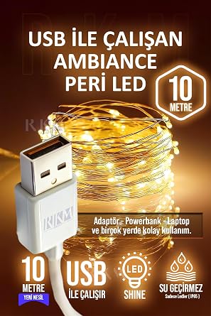Fairy Led Light 10 Meters Daylight Multi-Purpose Decorative Lighting Working With Usb
