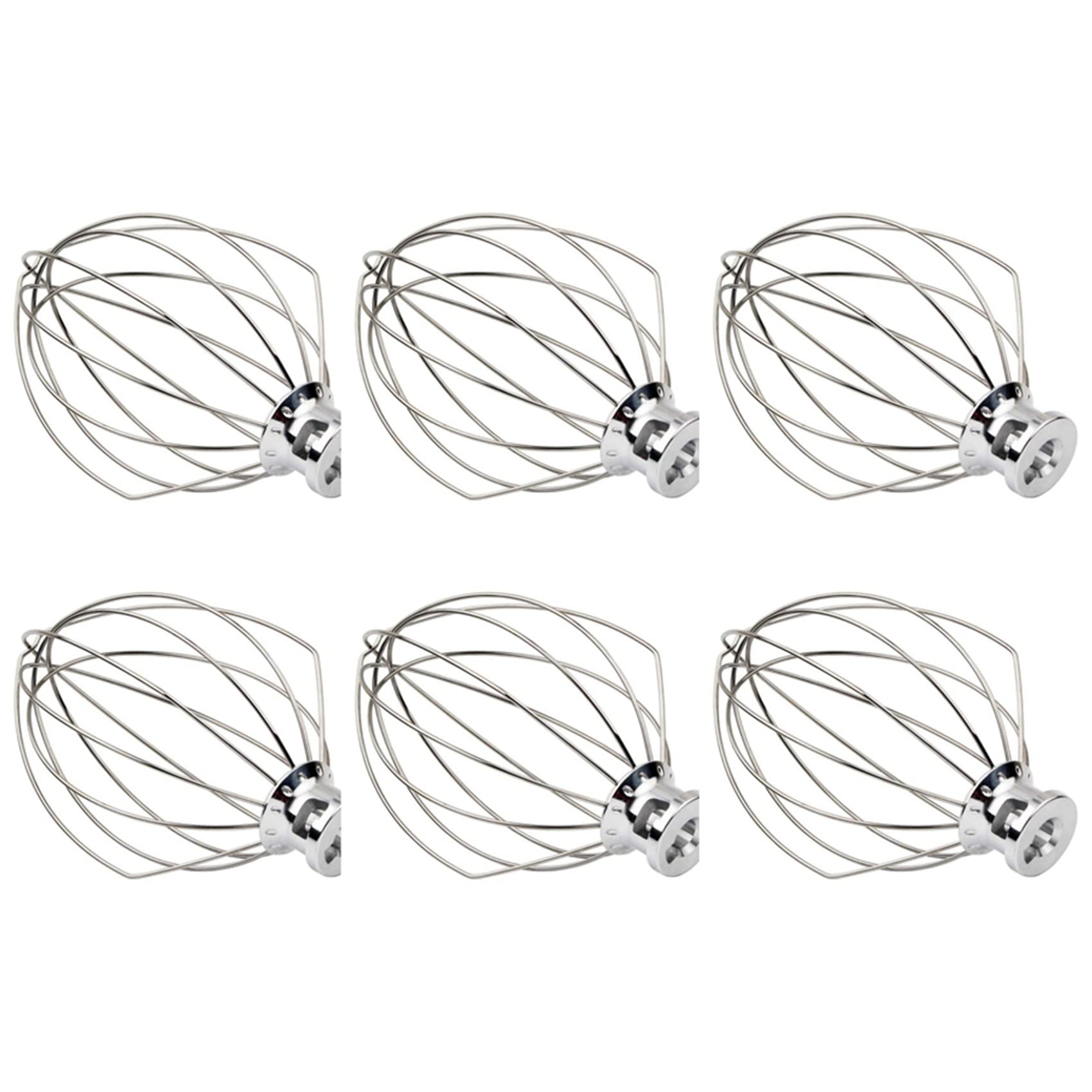 Hndhbfgrt 6X K5AWW Wire Whip Steel Wire Whisk Stainless Steel Egg Beater Mixer Mixing Head 5QT for American