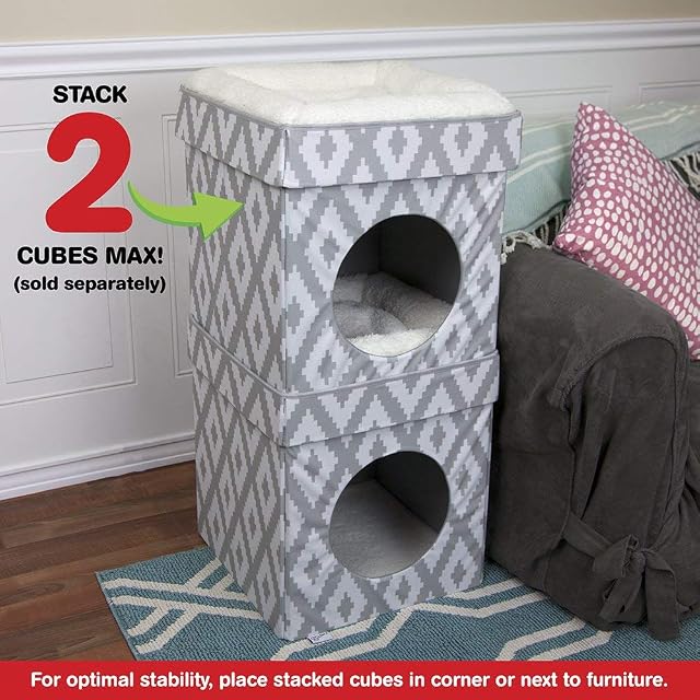 Foto 2 de 7 de Kitty City Cama Grande para Gatos, Cubo apilable para Gatos, casa Interior para Gatos/condominio para Gatos