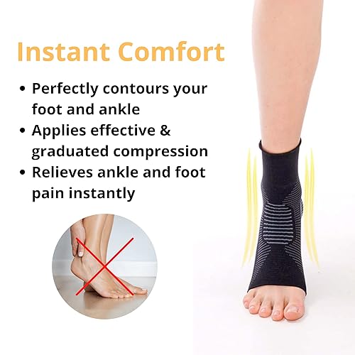 Miniatura 3 de ikido Manga de compresión de tobillo, soporte de tobillo unisex, calcetines de compresión de pie para fascitis plantar, para el trabajo, gimnasio,