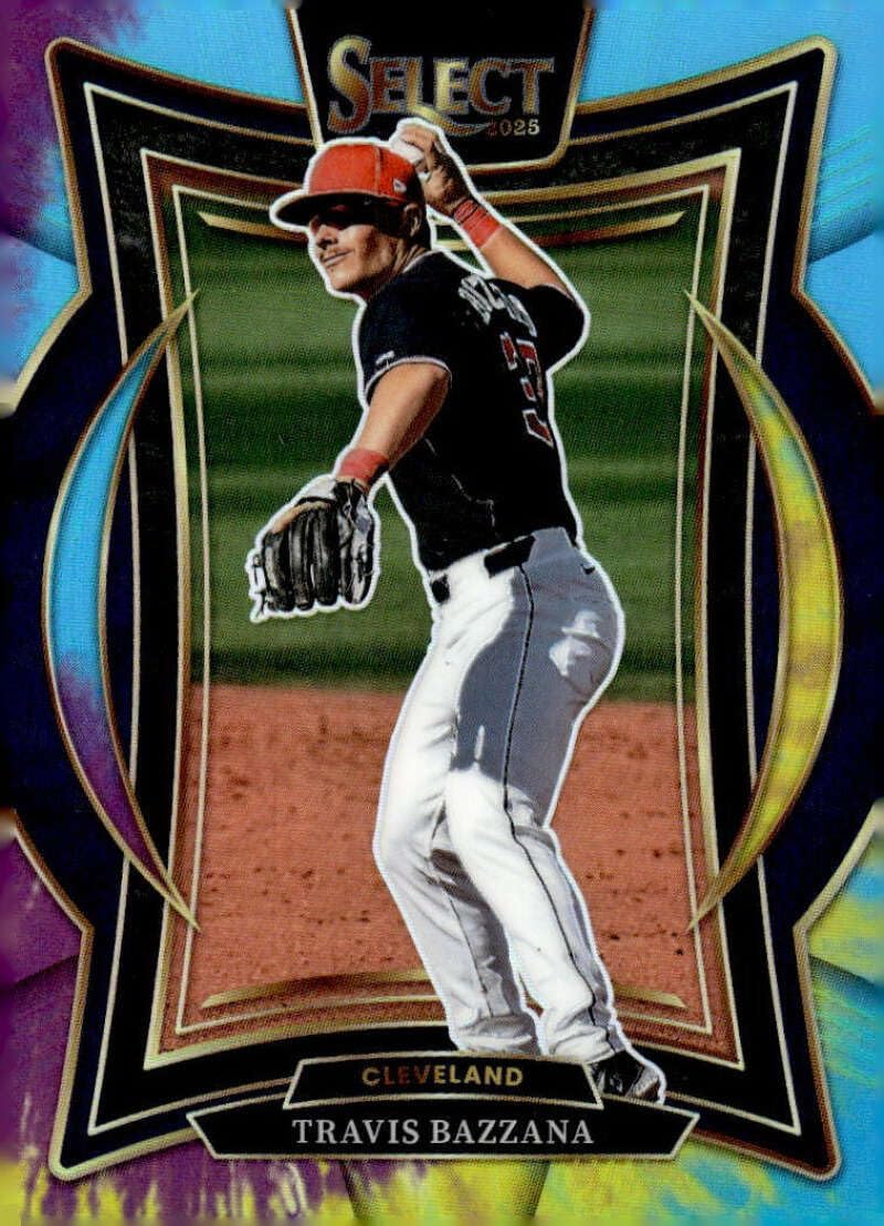 TRAVIS BAZZANA RC 2025 Panini Select /25 Tie-Dye #97 ROOKIE Guardians Concourse NM-MT Baseball