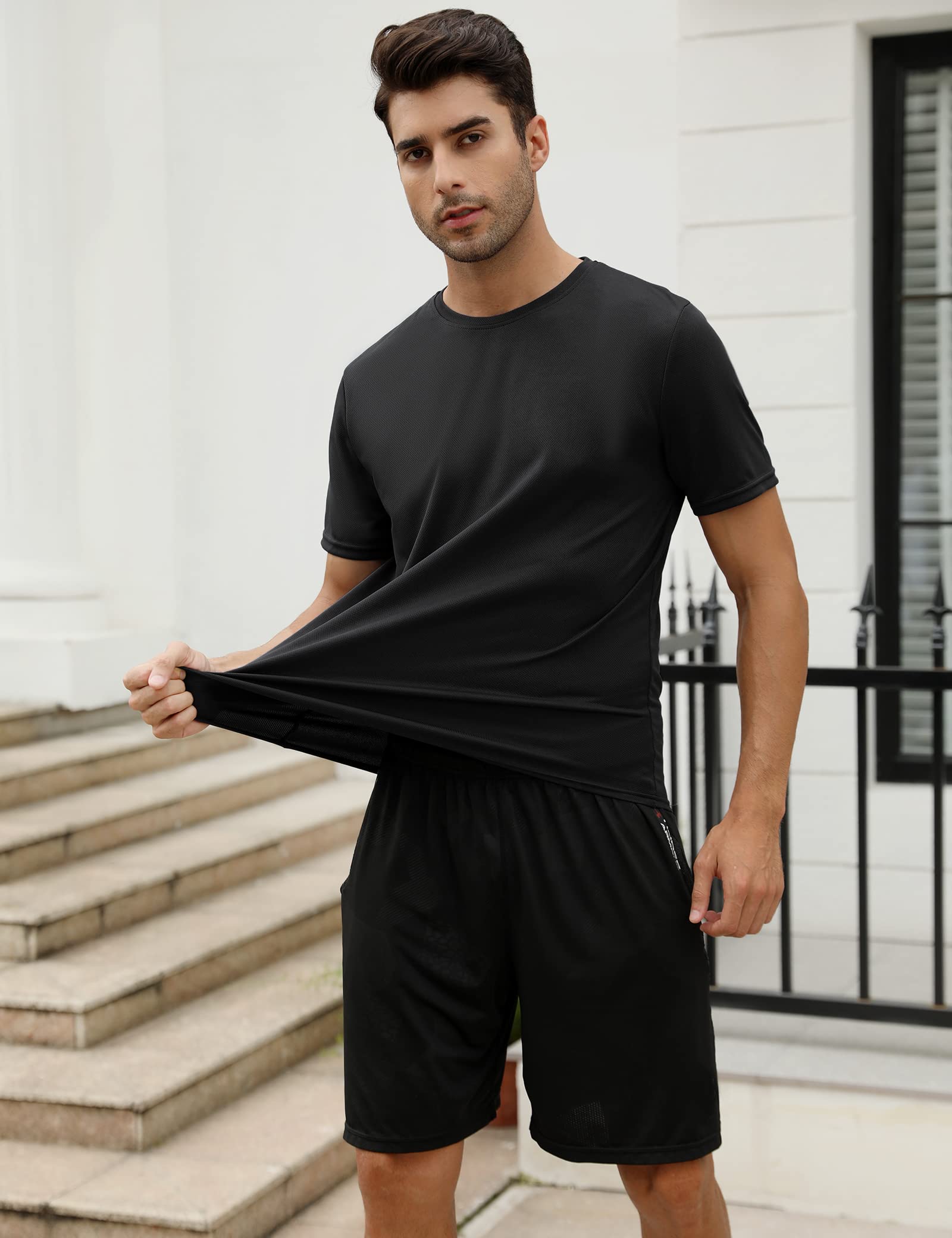 iClosam Maglietta Uomo Manica Corta Casual Traspirante Maglia T-Shirt Palestra Uomo