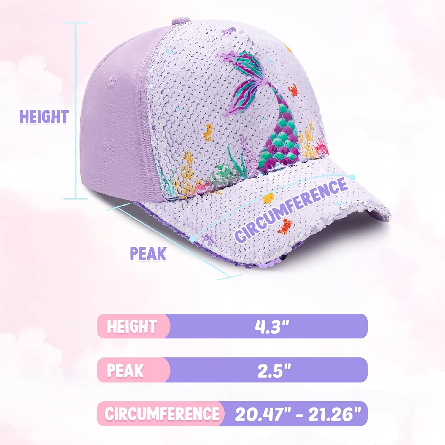 Kids Baseball Hat Unicorn Girls Baseball Cap Toddler Trucker Hat Girls Hats for Kids Ages 4-8 - Image 7
