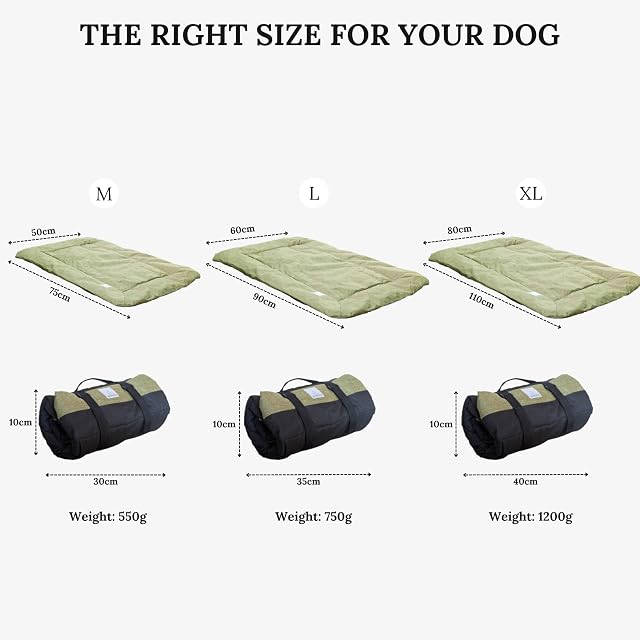 Foto 6 de 7 de Wanderpfote Manta para perros de viaje, 75 x 50 cm, lavable, ortopédica, resistente al agua