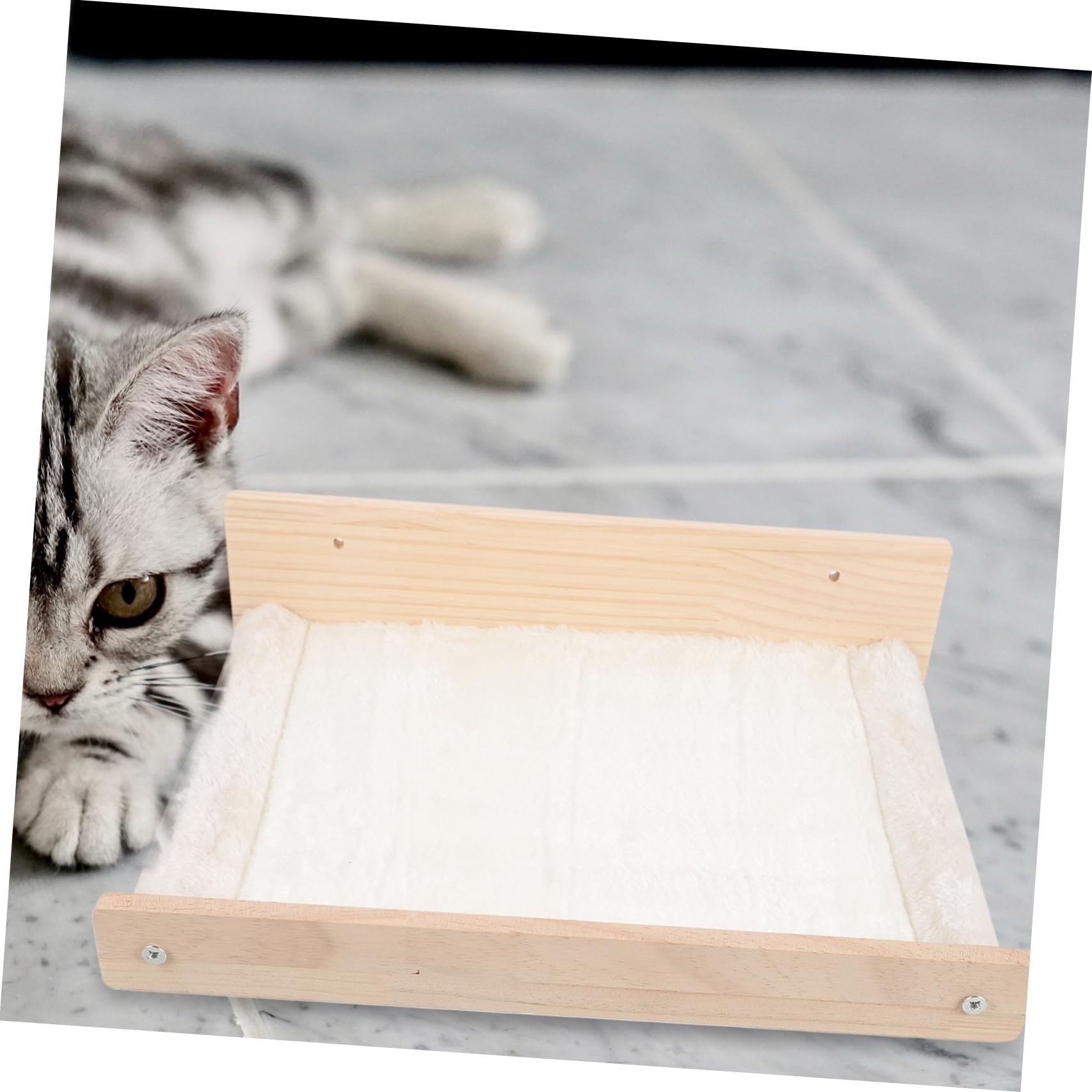 Toyvian Hamac pour Chat avec Étagère Murale Et Perchoir pour Dormir Et Jouer Mobilier Intérieur pour Chat
