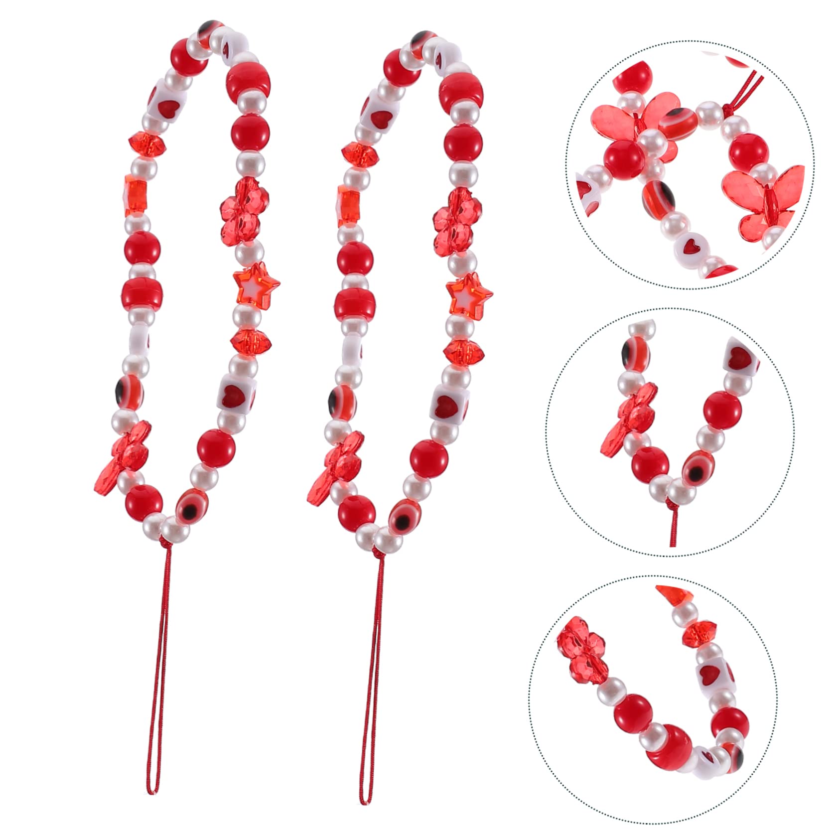 Uonlytech Cordón De Teléfono Con Cuentas Acollador Decoraciones De Teléfono Cordones De Cuentas De Teléfono Cuerdas Para Colgar Telefonos Cuerdas Para Celular Perla