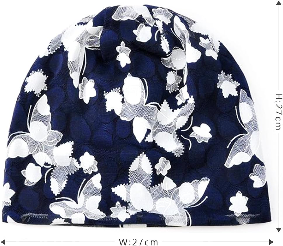 Glamorstar Floral Lace Beanie Hat Chemo Cap Stretch Slouchy Turban Headwear - Image 2