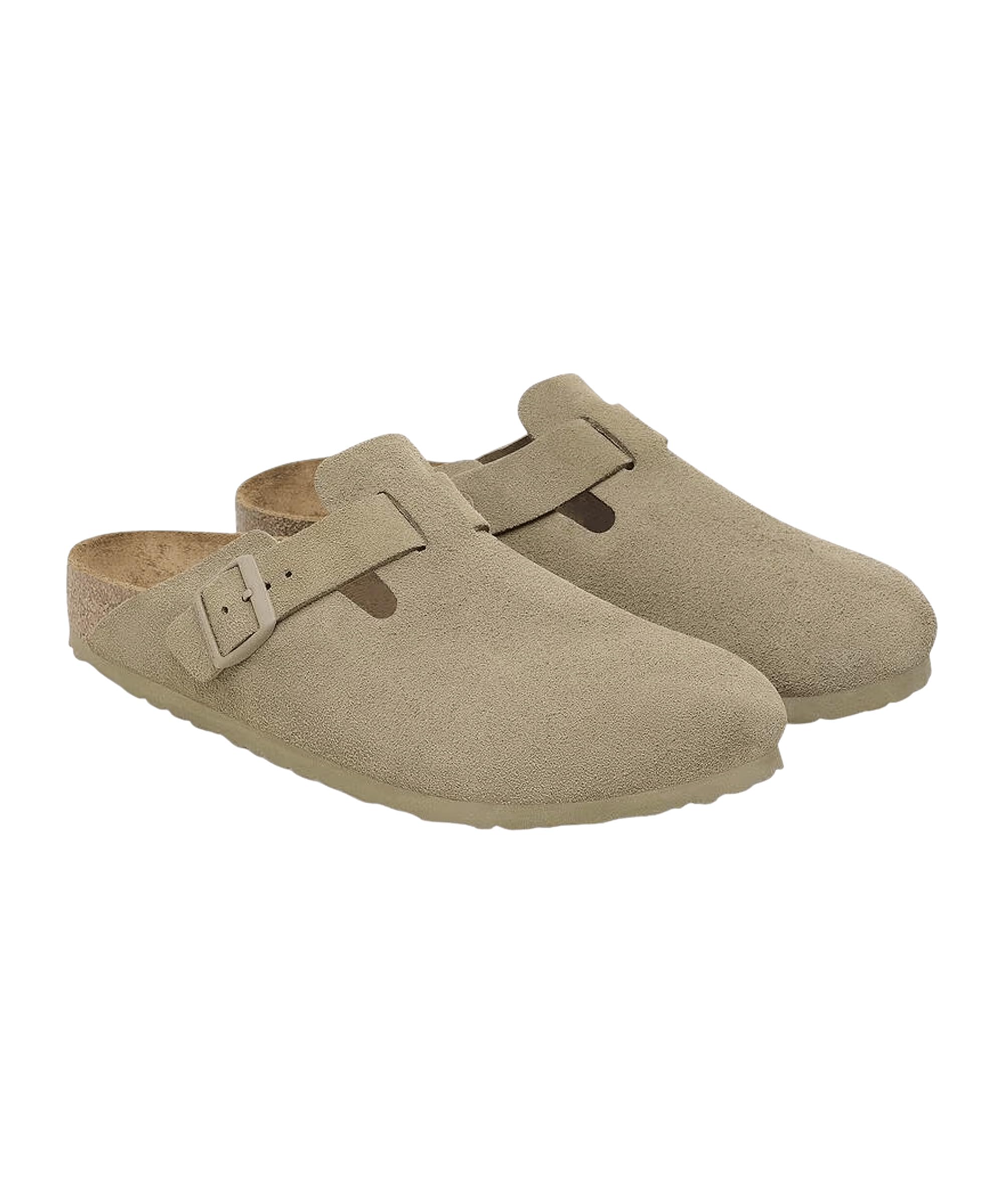極美品 ビルケンシュトック ボストン スエード レザー サボサンダル ベージュ系 BIRKENSTOCK BOSTON SUEDE ( REGULAR FIT ) TAUPE