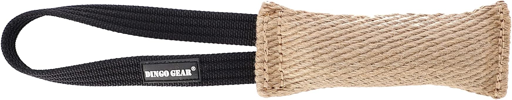 DINGO GEAR Bite Tug with 1 Handle Reinforced for Dog Training and Fun 16 x 4 cm, Jute
