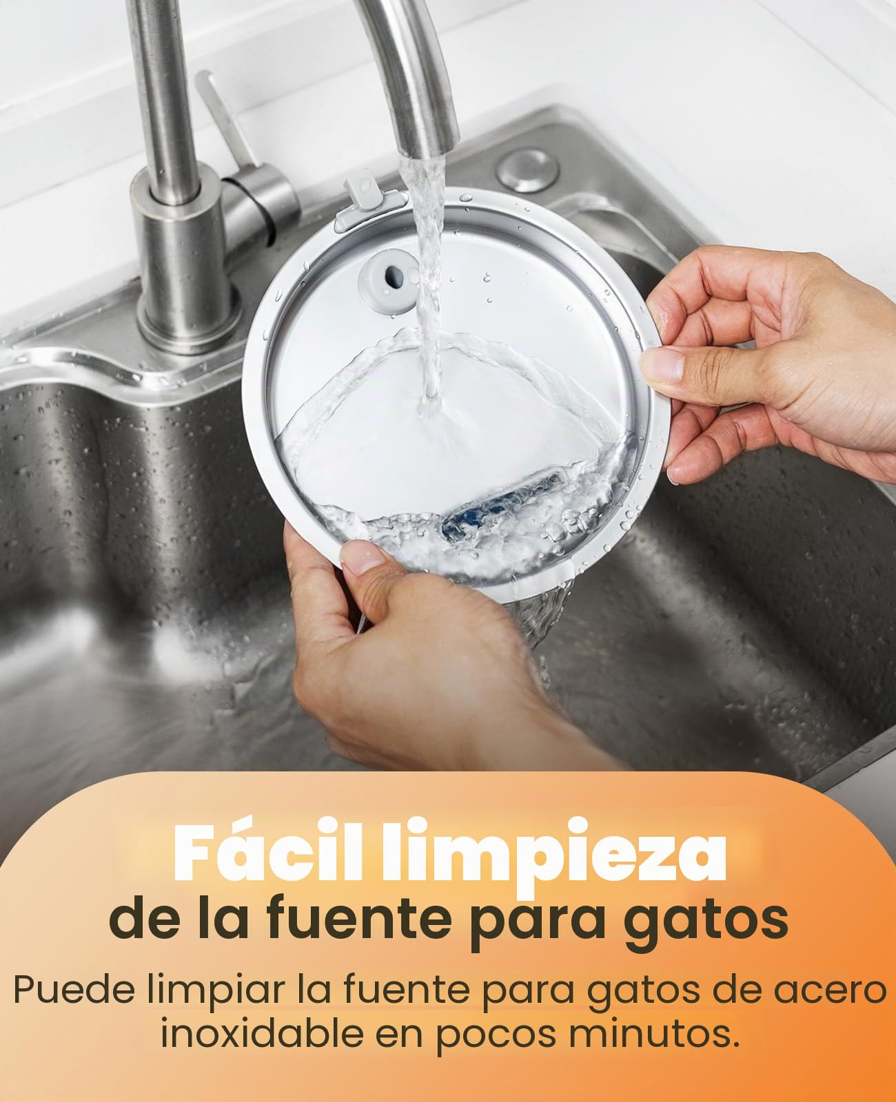 oneisall Fuente de agua potable para gatos, diseño de fuente para gatos de hierro fundido de acero de 2 L, fuente de agua para mascotas ultra silenciosa con paquete de 3 filtros, cuenco de agua para