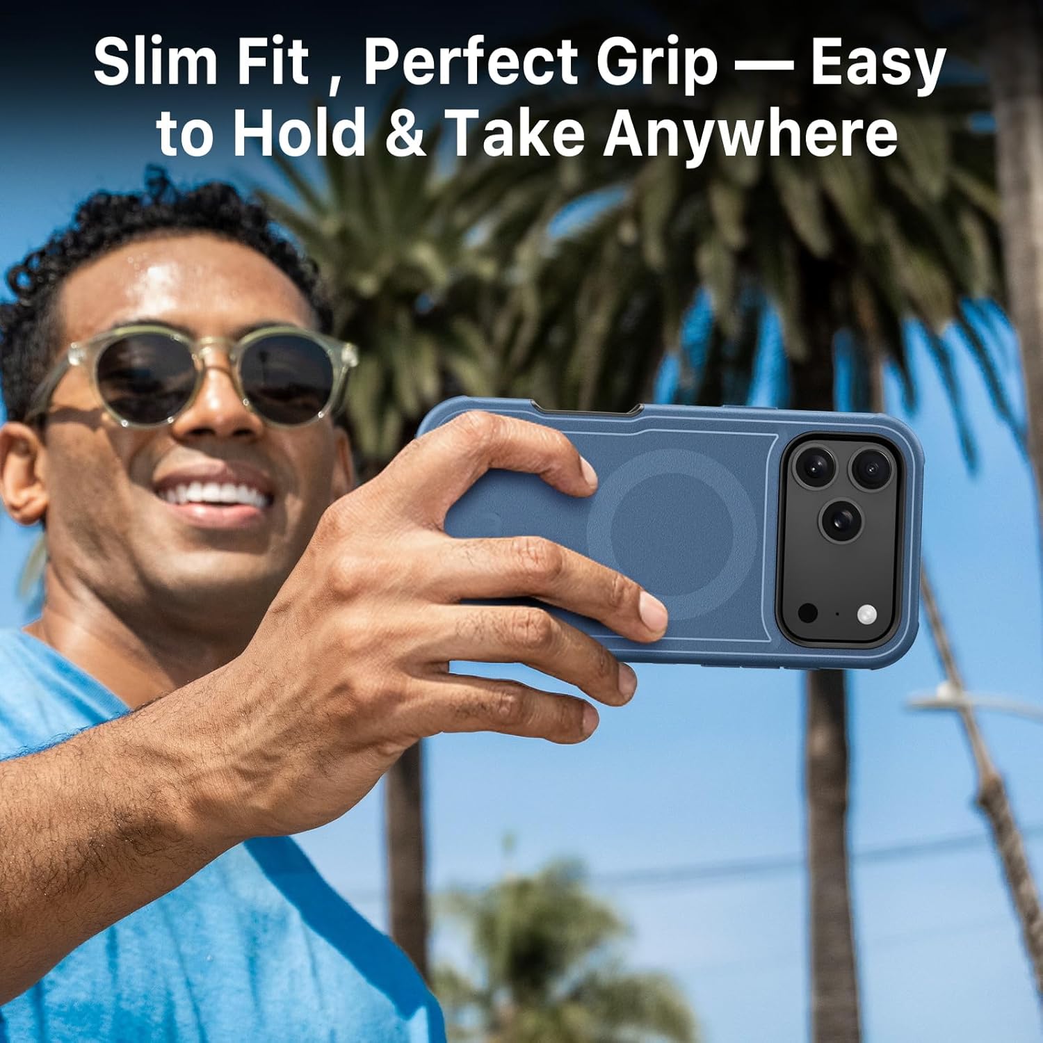 M MYBAT PRO Maverick Series Rogue Edition Phone Case for iPhone 17 Pro Case,[Compatible with,Magnetic Back,Anti-Drop,Shockproof,Heavy Duty Protection (Blue) - Image 7